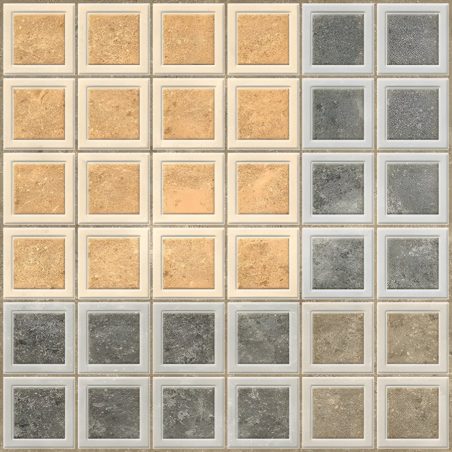 Modern Blue Metallic Floral Tile