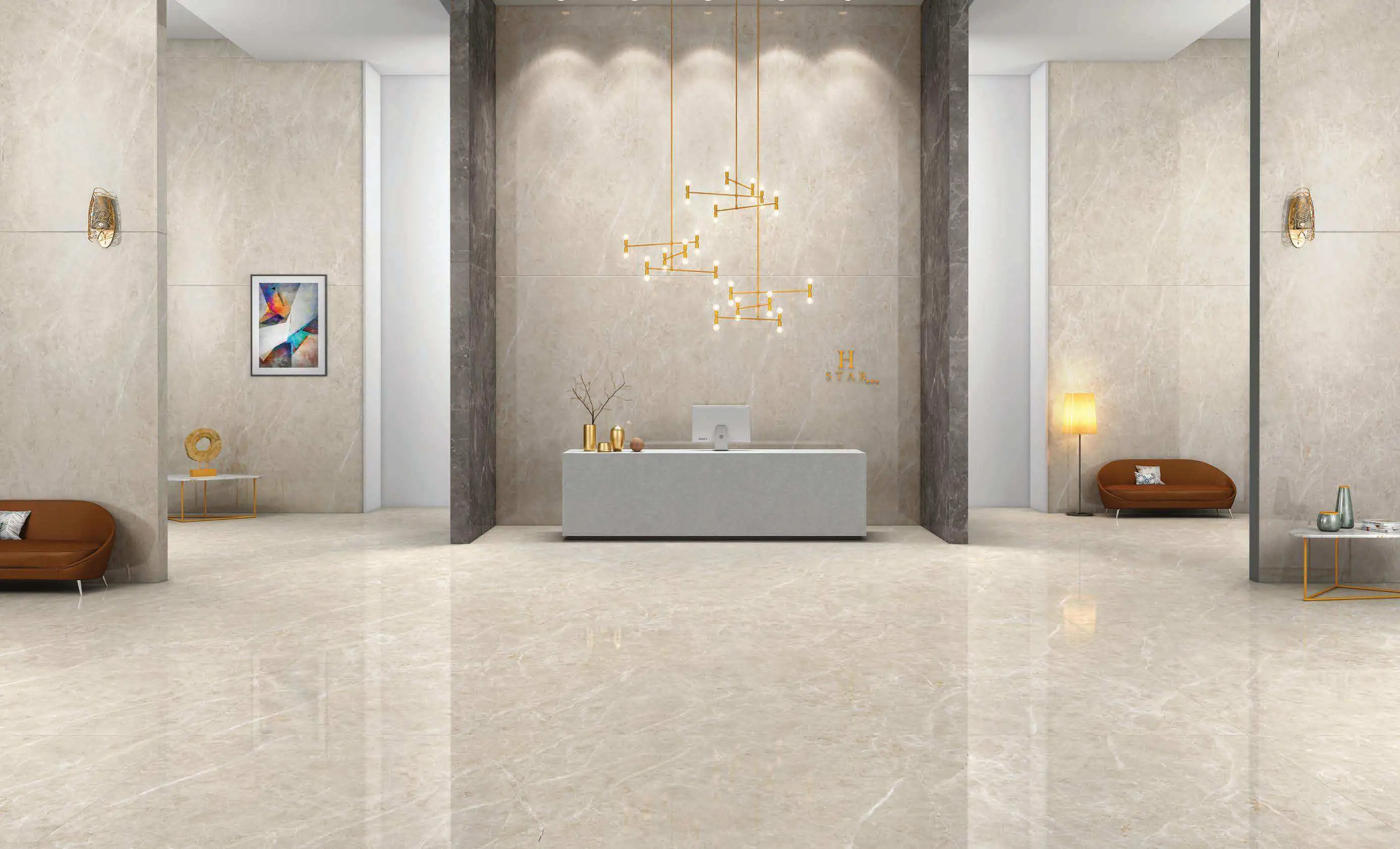 Modern Hotel Reception Area With Stylish Furniture and Elegant Design Elements