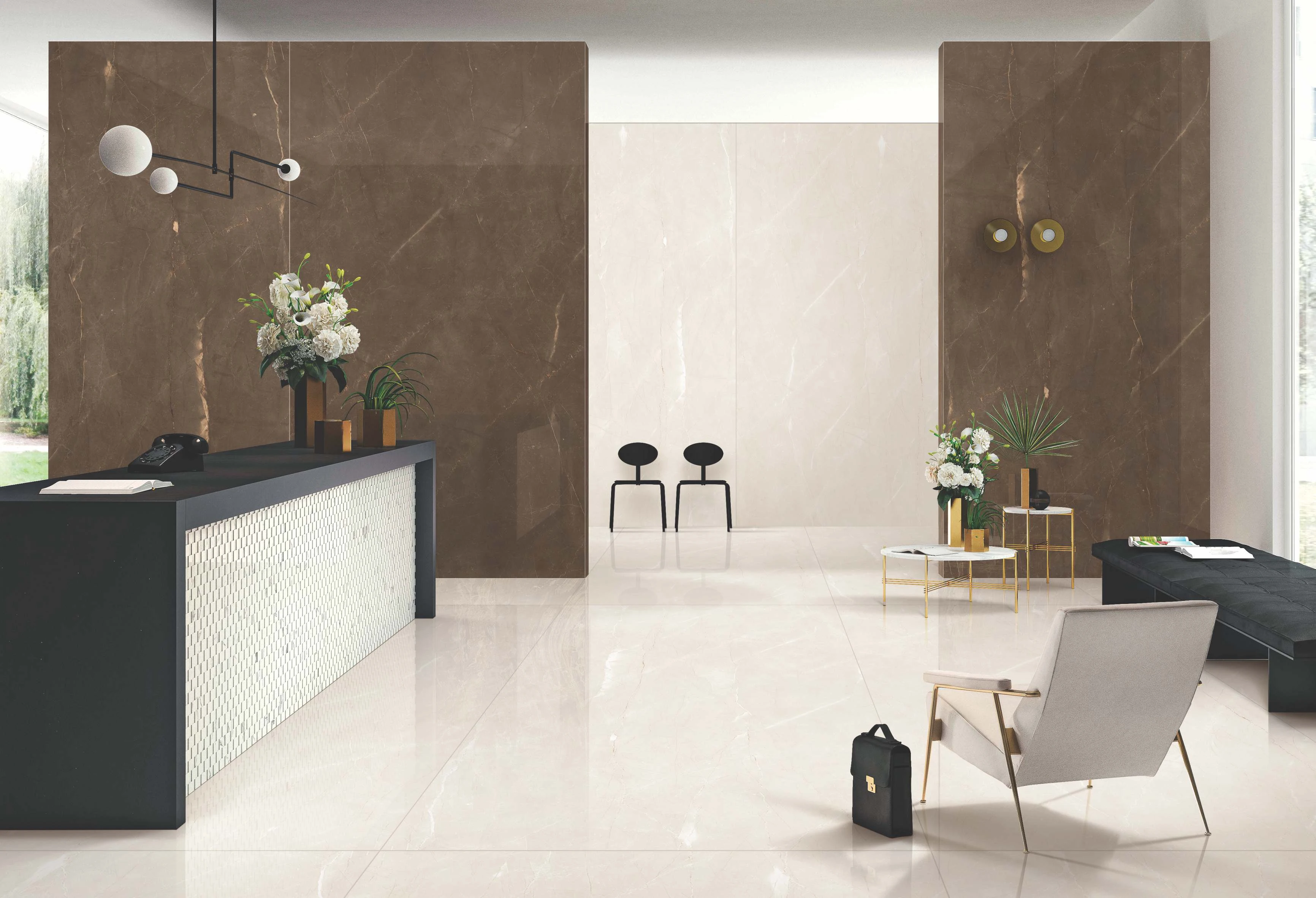 Modern Office Reception Lobby With Contemporary Furniture and Elegant Design