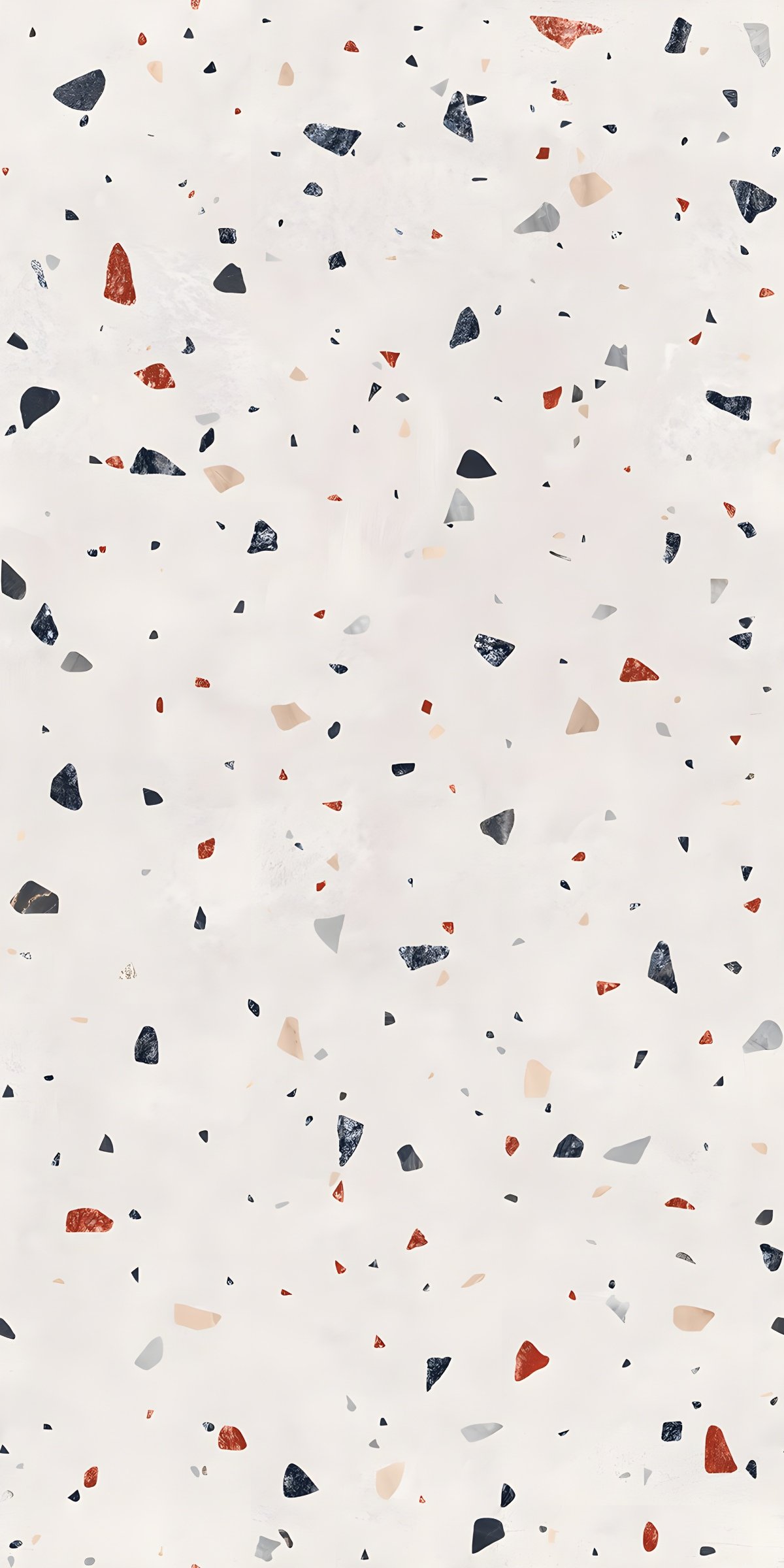 Modern White Terrazzo Texture with Color Chips