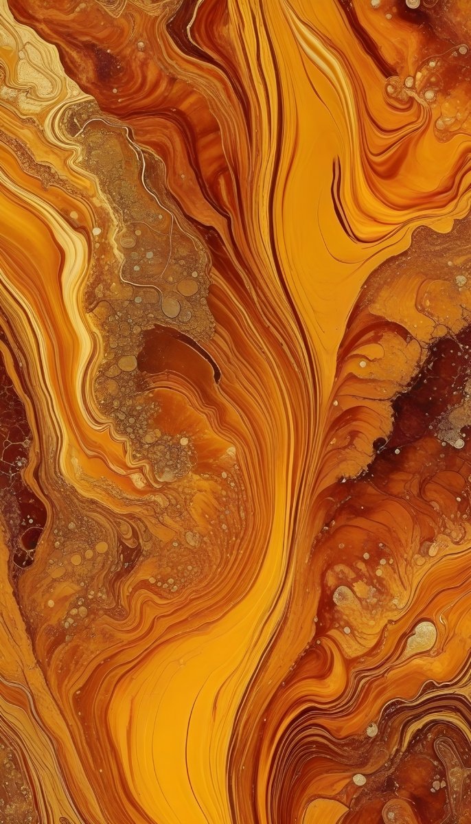 Molten Orange and Brown Fluid Art Texture