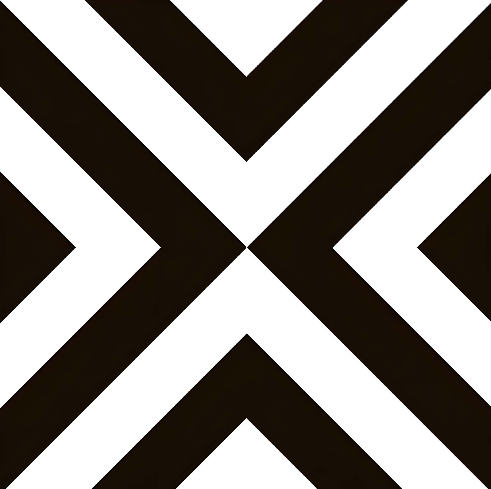 Monochrome Geometric Chevron Pattern With Bold Interlocking X Shapes for Modern Design Background