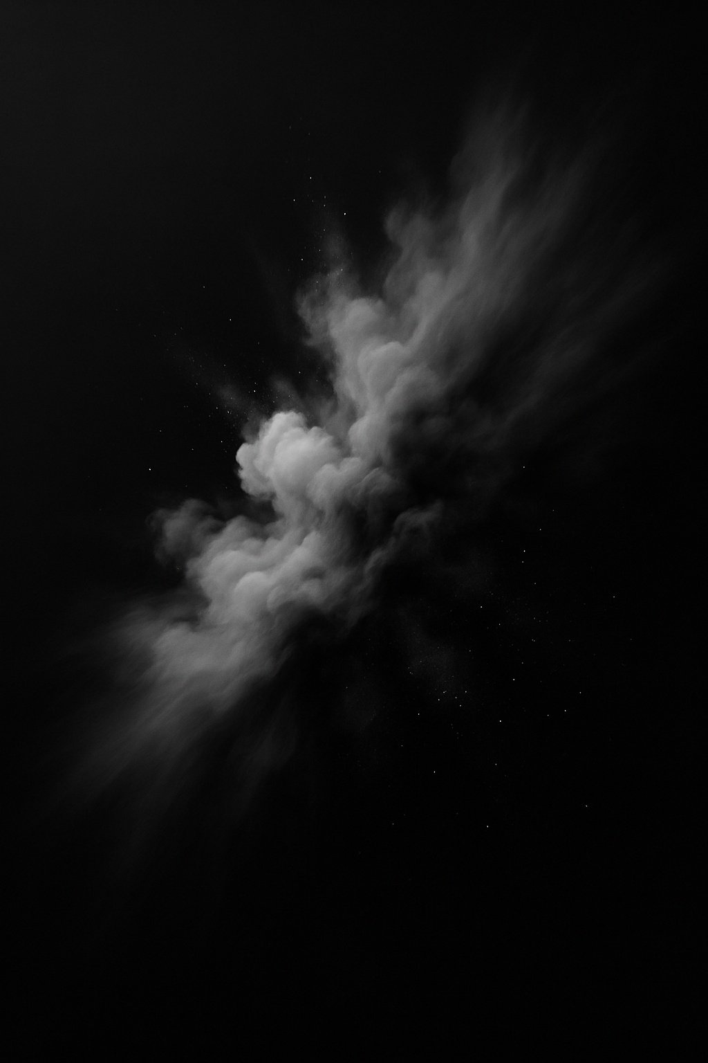 Monochrome Smoke Explosion Abstract Mobile Wallpaper