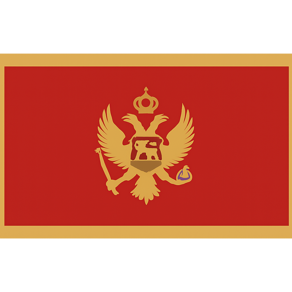 Montenegro Flag Double Eagle Transparent Background
