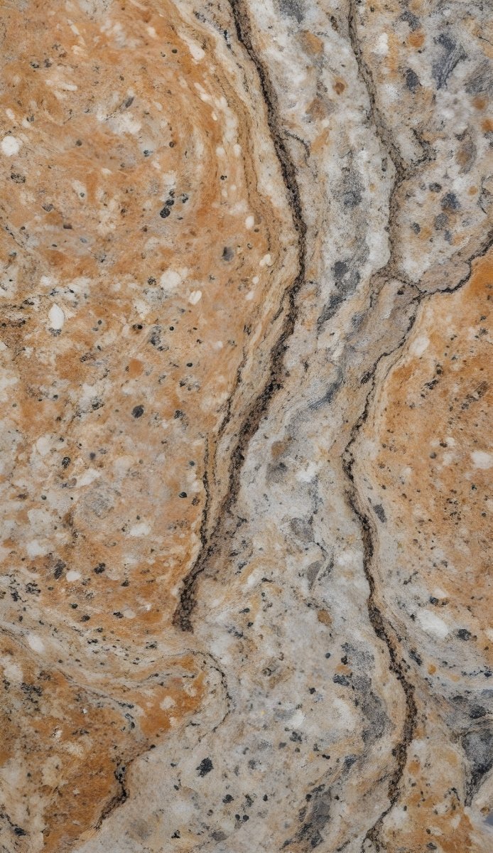 Mottled Orange Beige Granite Stone Surface