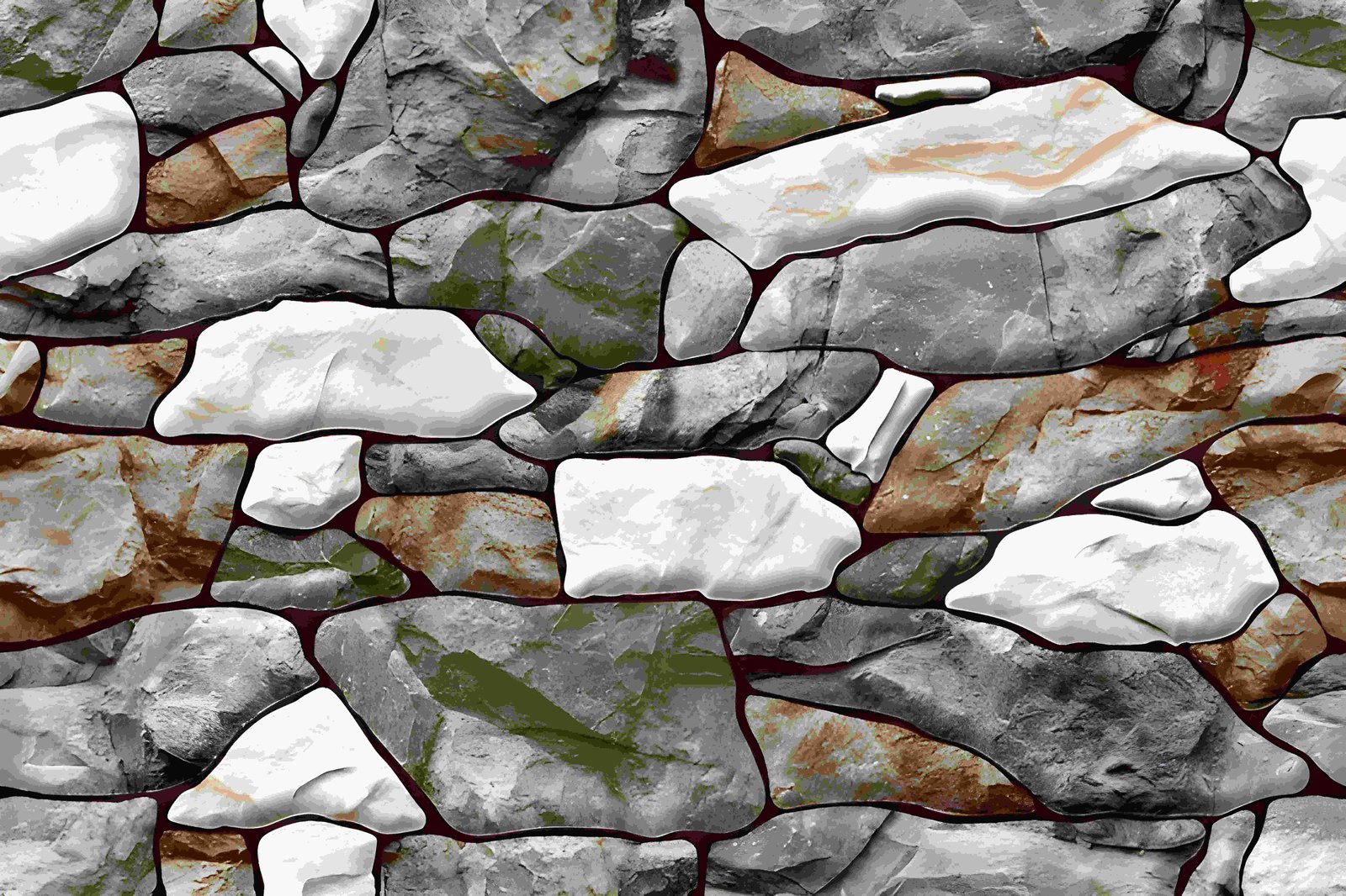 Multi-Tone Grey and White Stone Cladding Tile