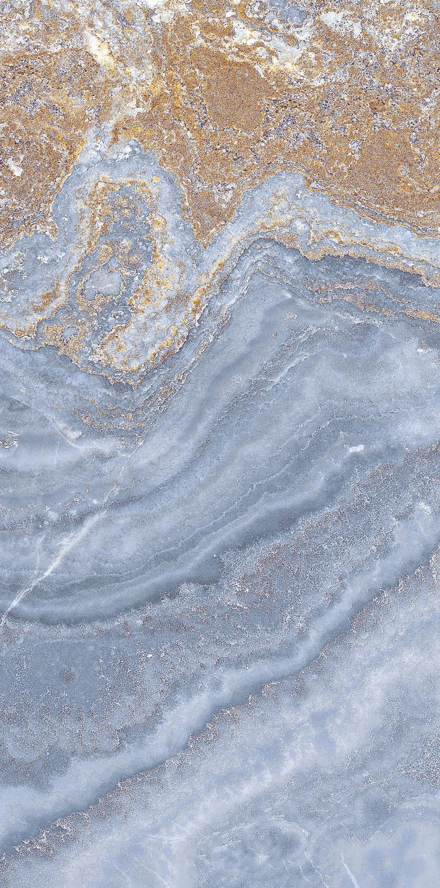 Natural Blue and Gold Marble Texture With Abstract Artistic Patterns