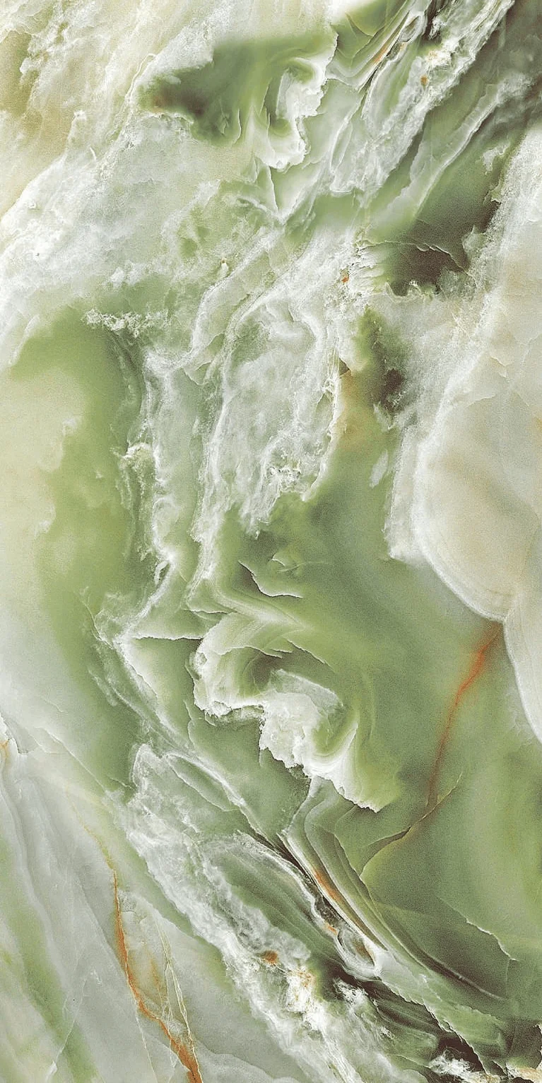 Natural Green Onyx Texture with Intricate Veining and Marble-Like Detail