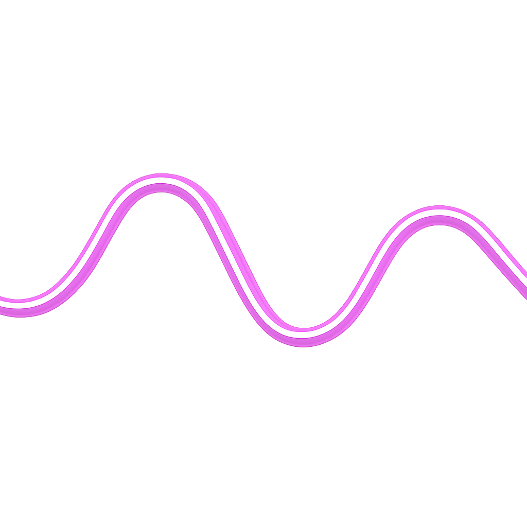 Neon Pink Wavy Line on Gray