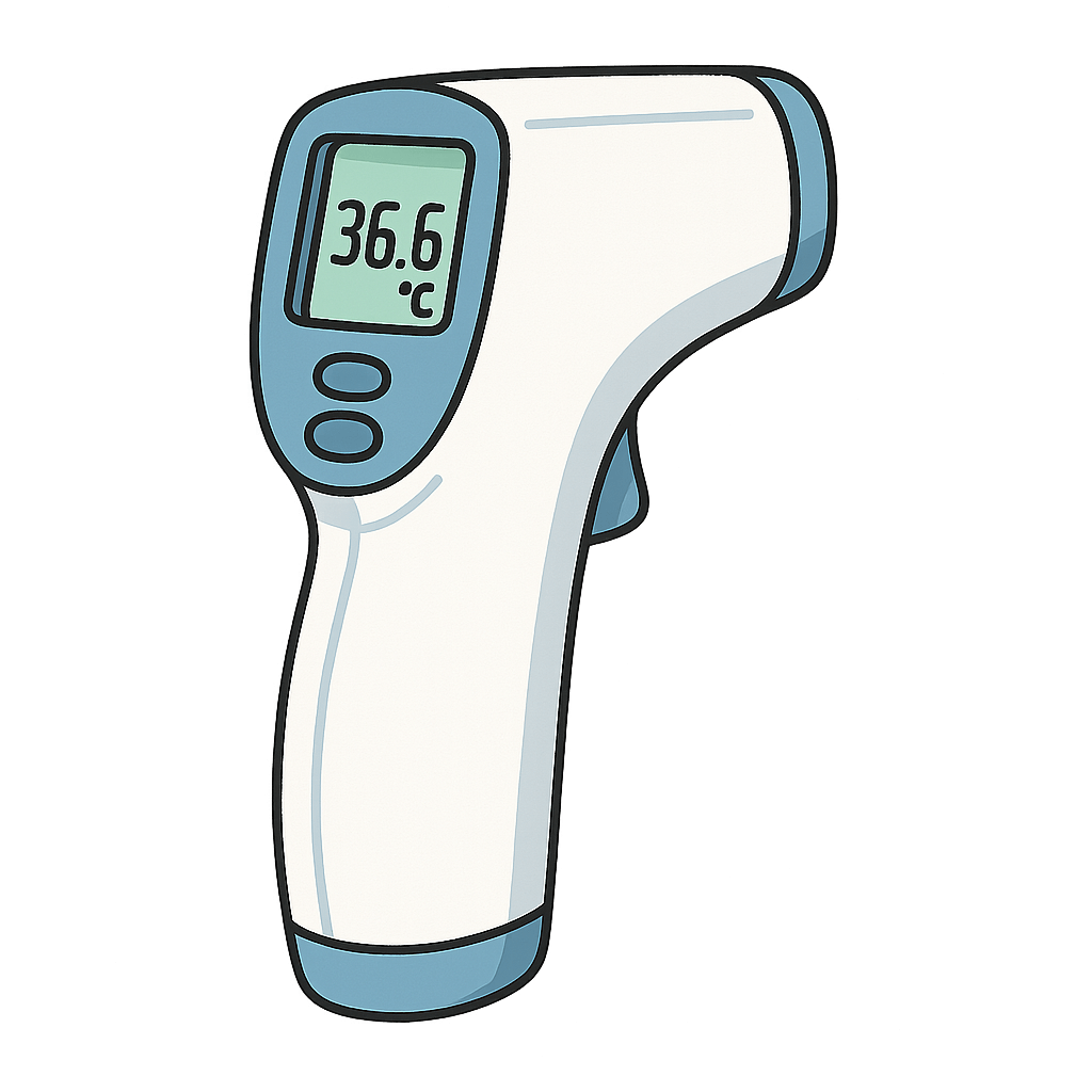 Non-Contact Infrared Thermometer Gun Transparent Background