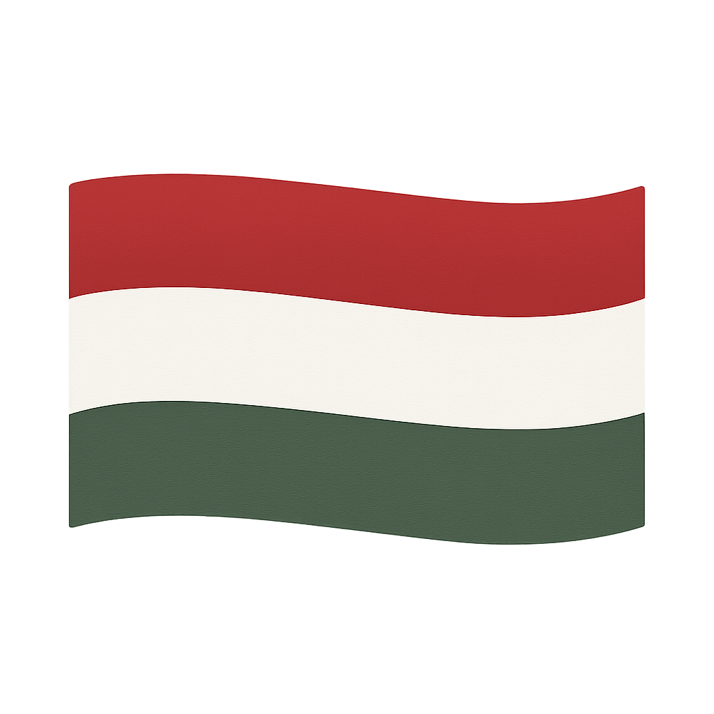 Official Flag of Hungary Flat Vector Graphic