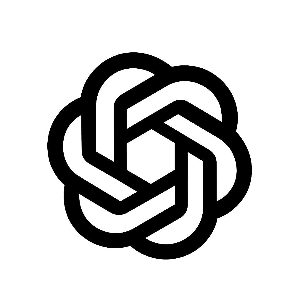 OpenAI Logo Black Abstract Hexagon | ChatGPT