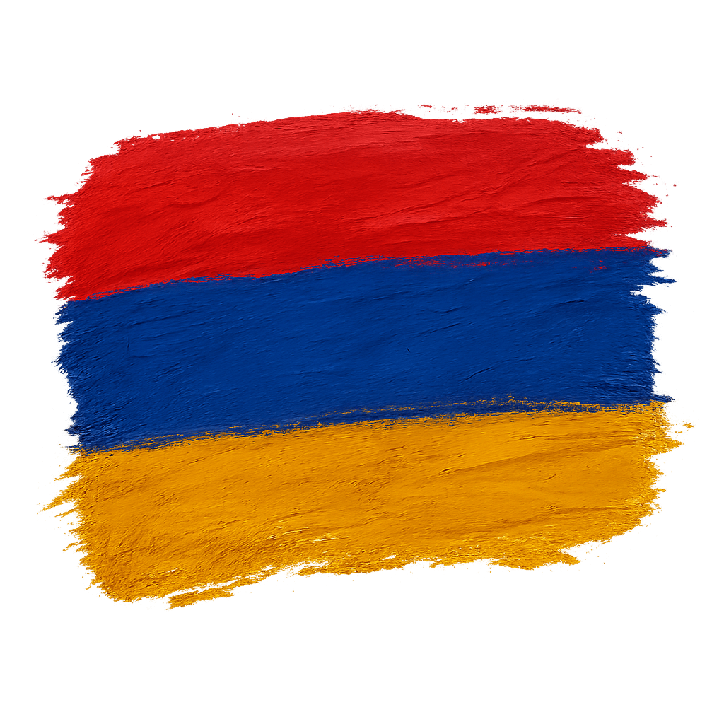 Painted Armenia Flag Texture transparent background