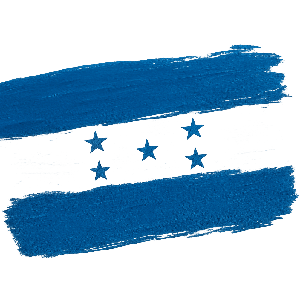 Painted Flag of Honduras Brush Stroke Texture
