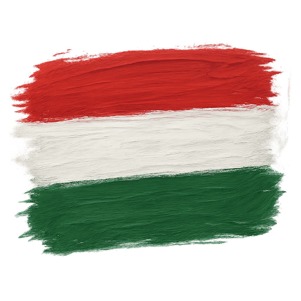 Painted Flag of Hungary Brush Stroke Texture