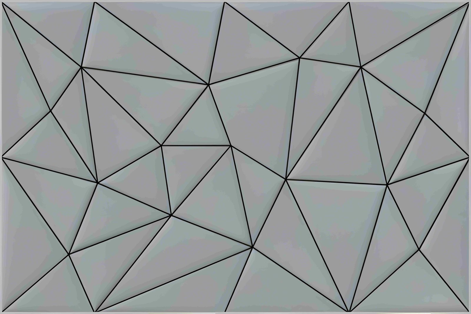 Pale Grey Abstract Geometric 3D Wall Tile