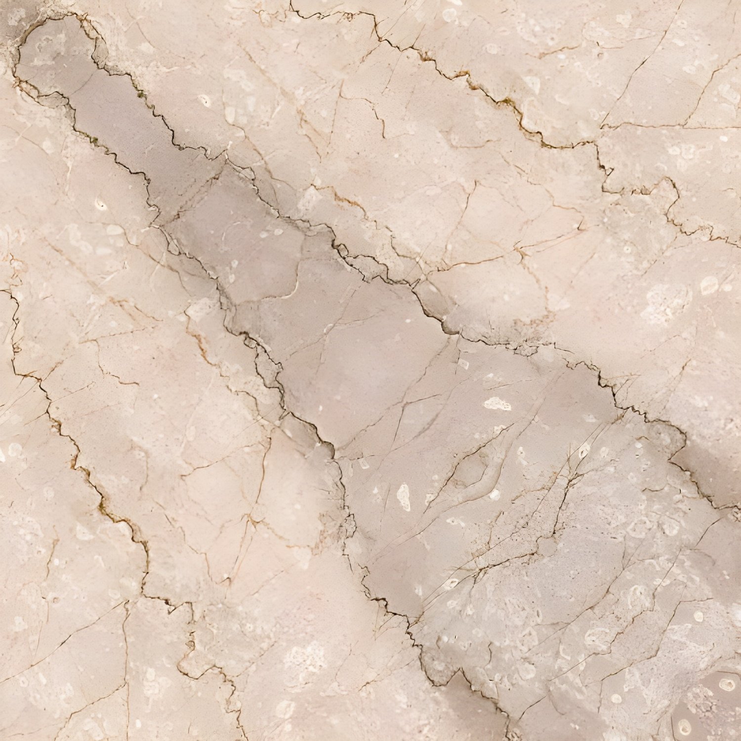 Pale Pink Cracked Veined Marble Slab