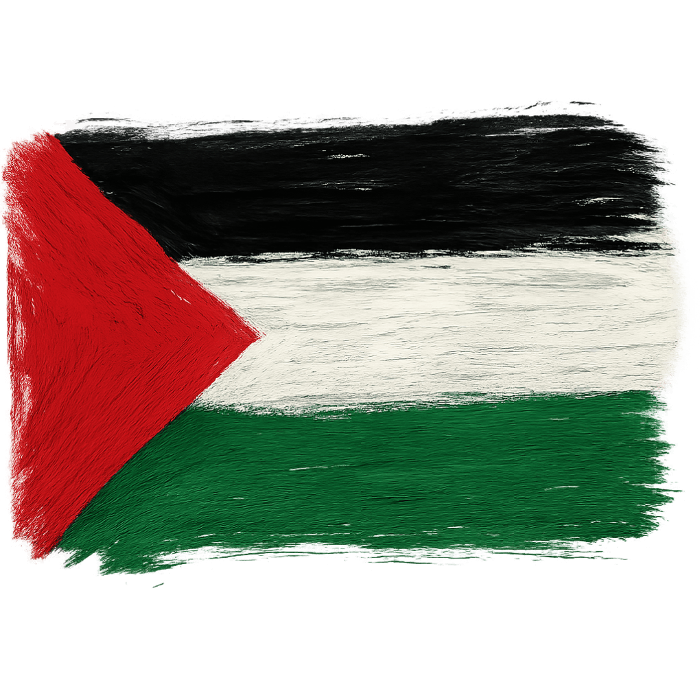 Palestine Flag Brush Strokes, Art Transparent Background