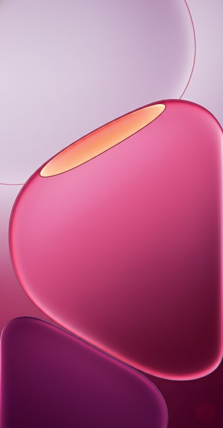 Pink Glossy Abstract Capsule Shape Mobile Wallpaper