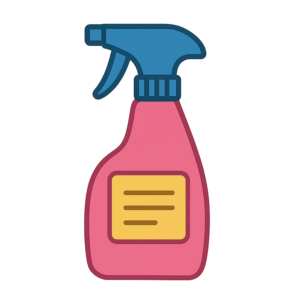 Pink Spray Bottle Cleaner Icon Transparent Background
