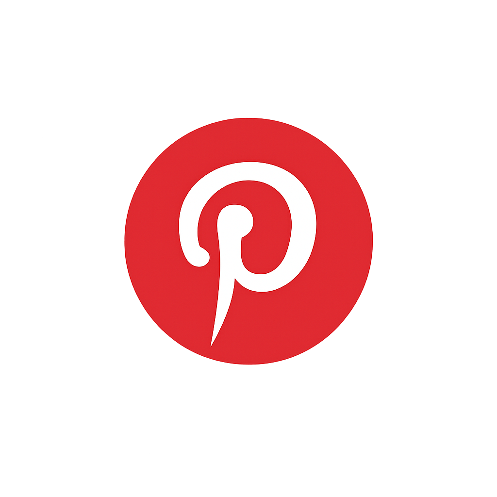 Pinterest Icon on Transparent Background
