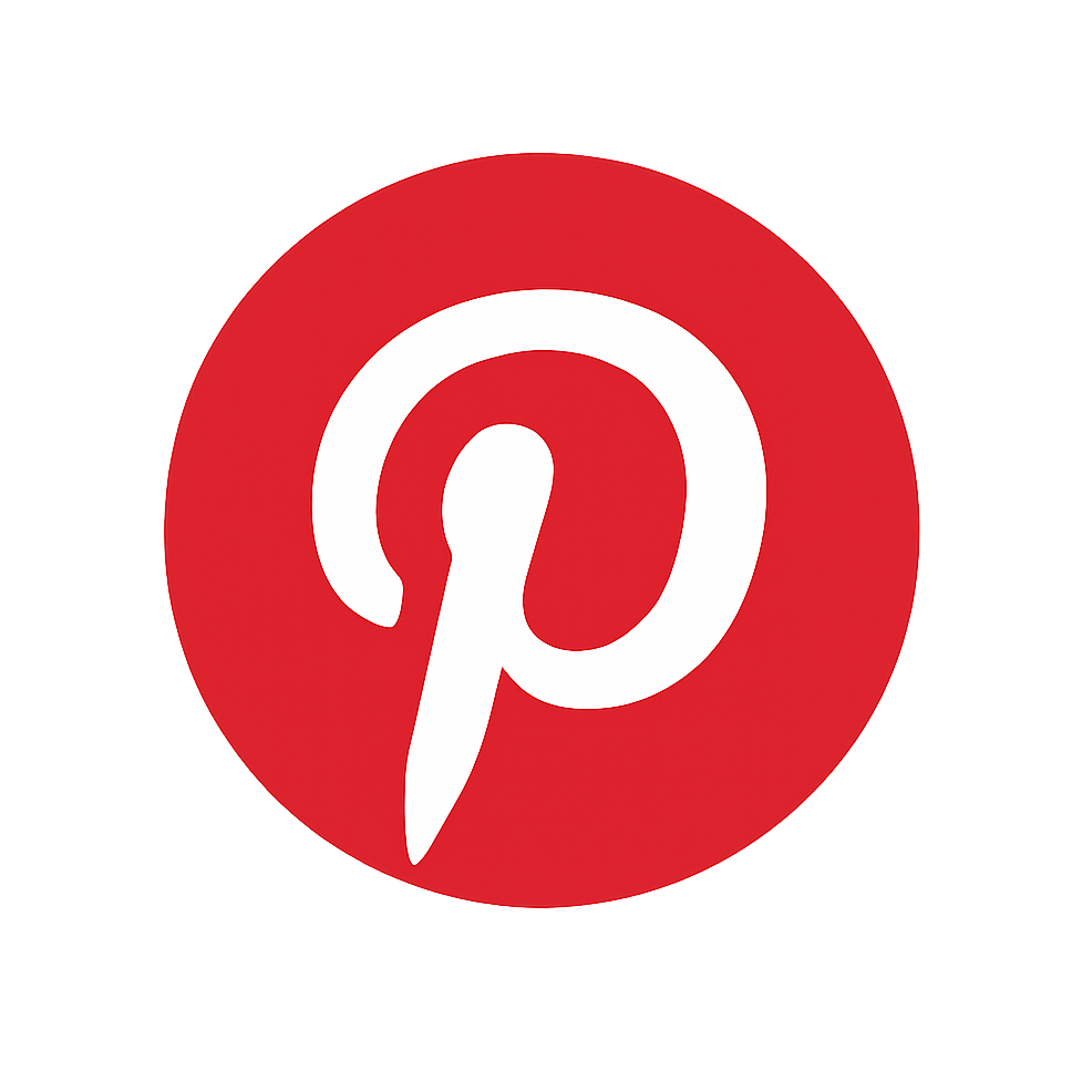 Pinterest Logo Icon on Transparent Background