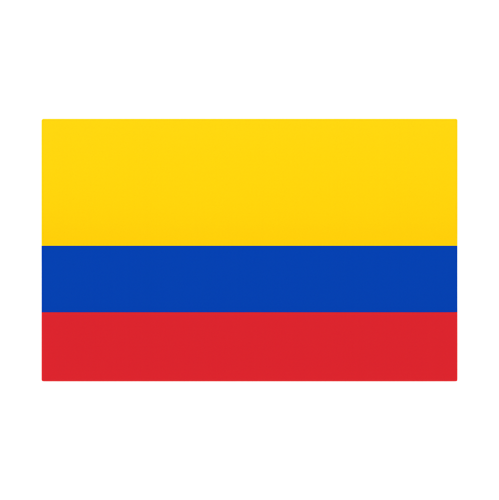 Plain Yellow Blue Red Horizontal Flag Transparent Background