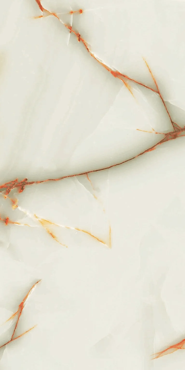Porcelain White Marble Texture With Orange Veins