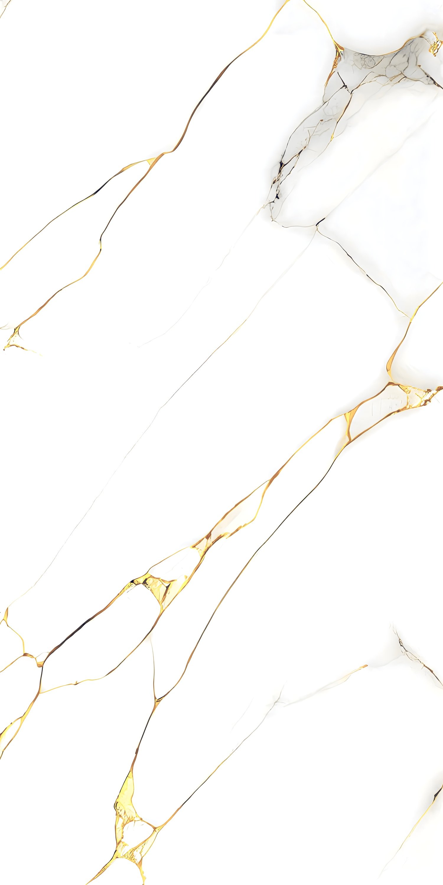 Pure White Marble Tile with Bold Gold Veining