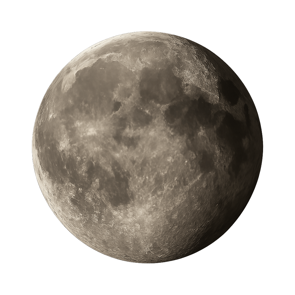 Realistic Detailed Lunar Full Moon Surface