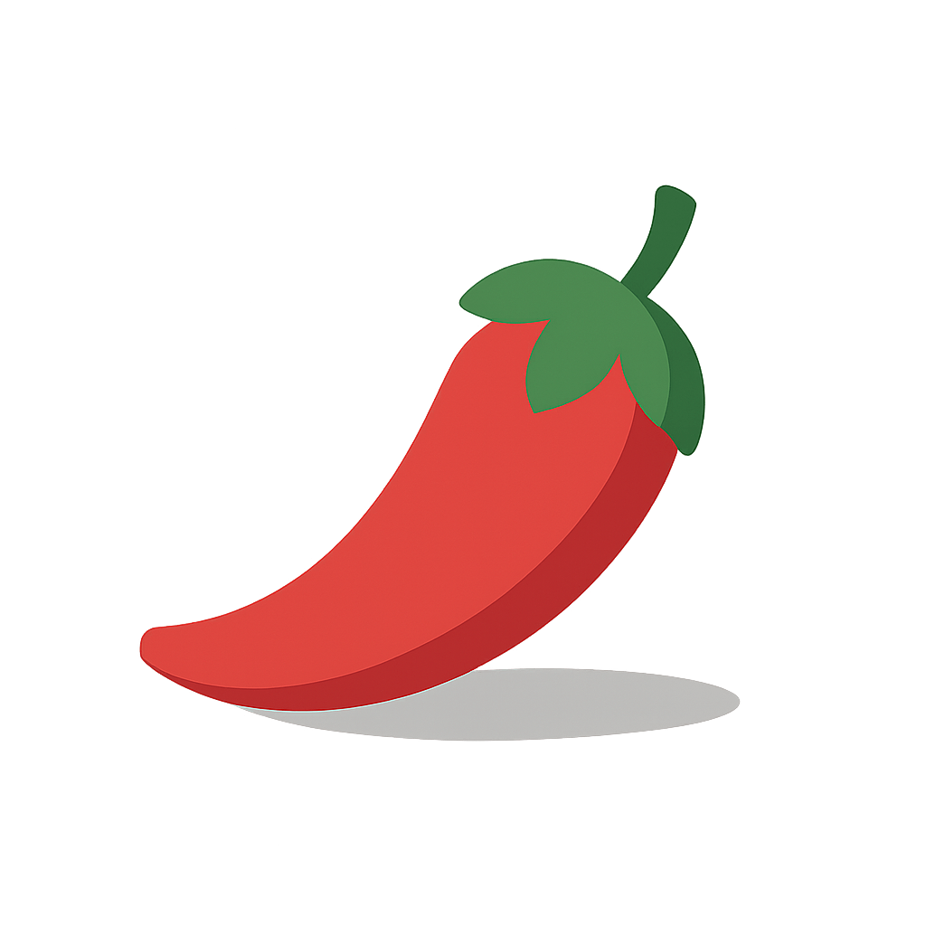 Red Chili Pepper Vegetable Icon Transparent Background
