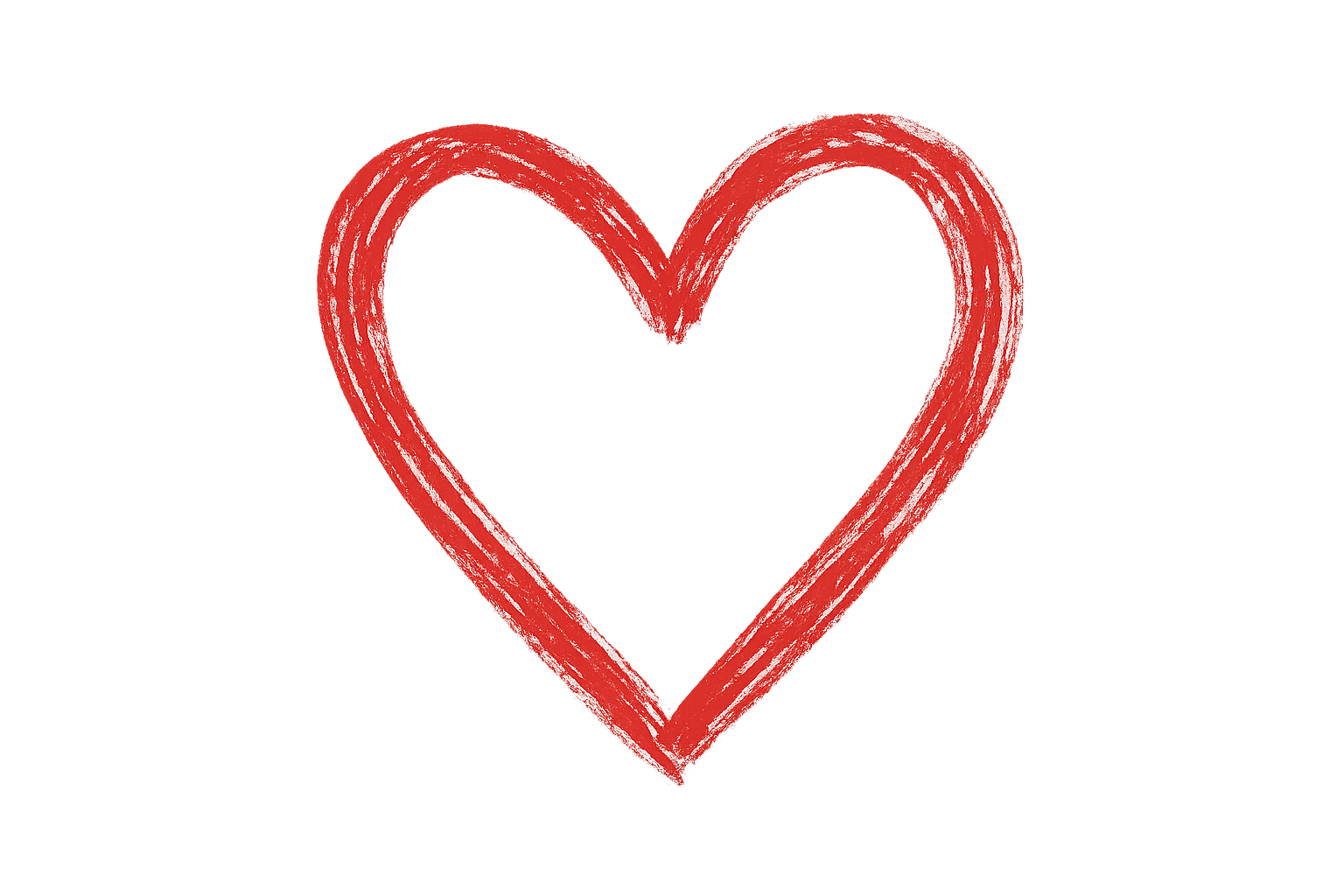 Red Hand-Drawn Heart On Transparent Background Symbolizing Love, Romance, And Emotion