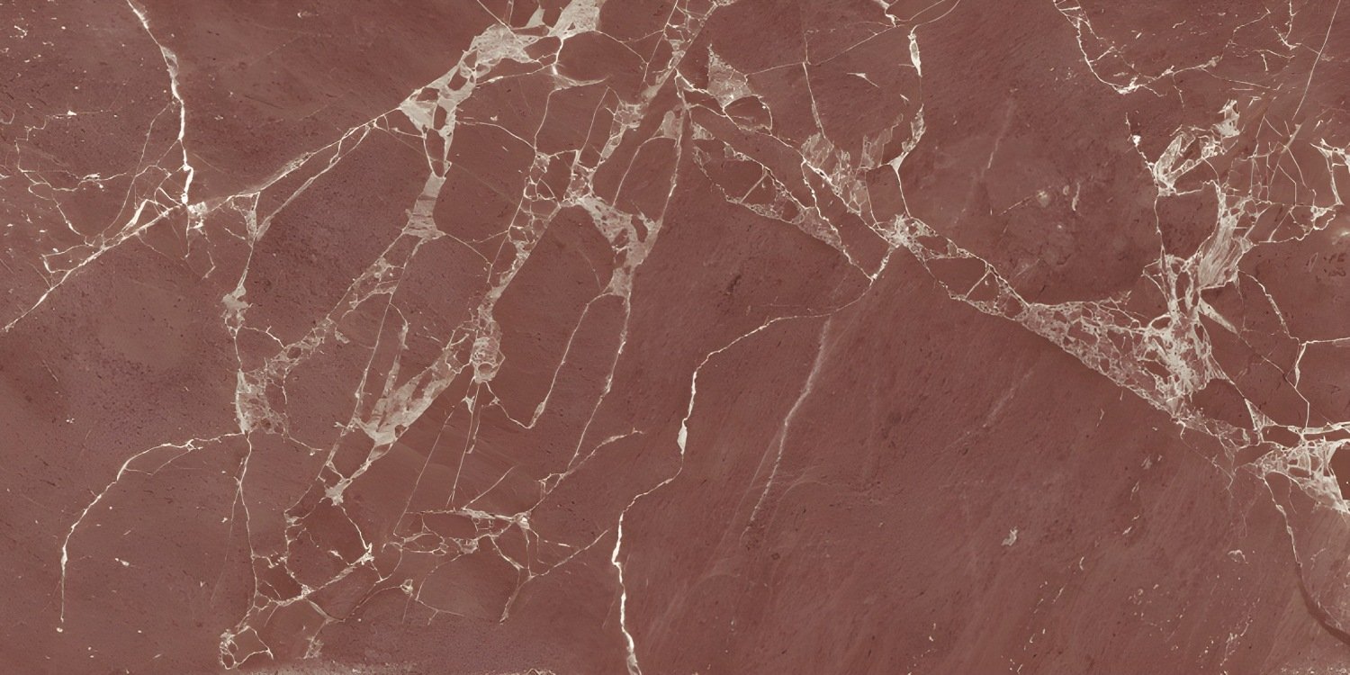 Red Maroon Marble with White Cracked Veins