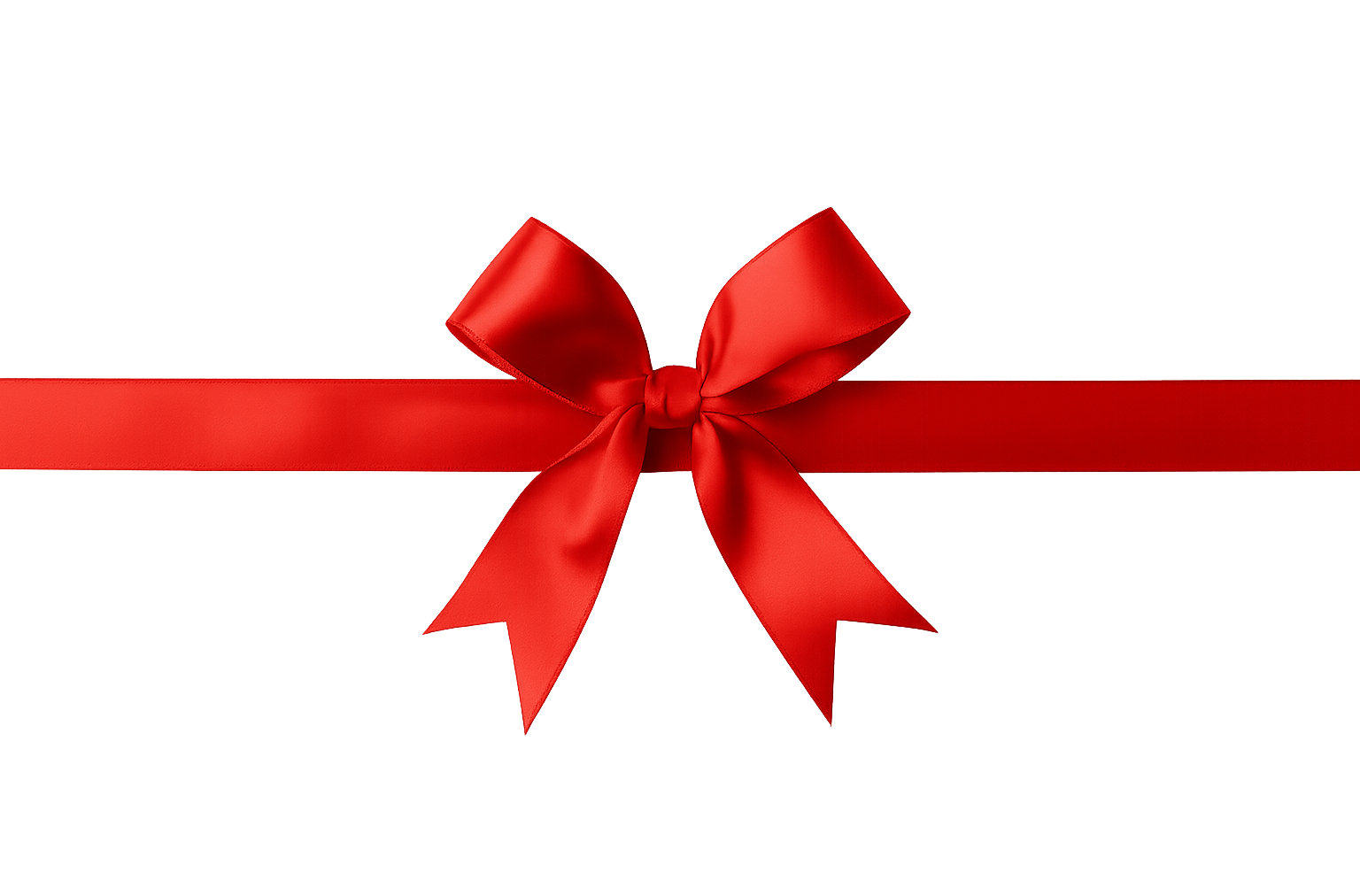 Red Silk Ribbon Bow Transparent Background PNG