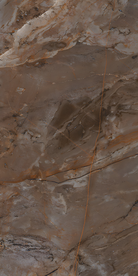 Rich Dark Brown Marble with Rust Veins