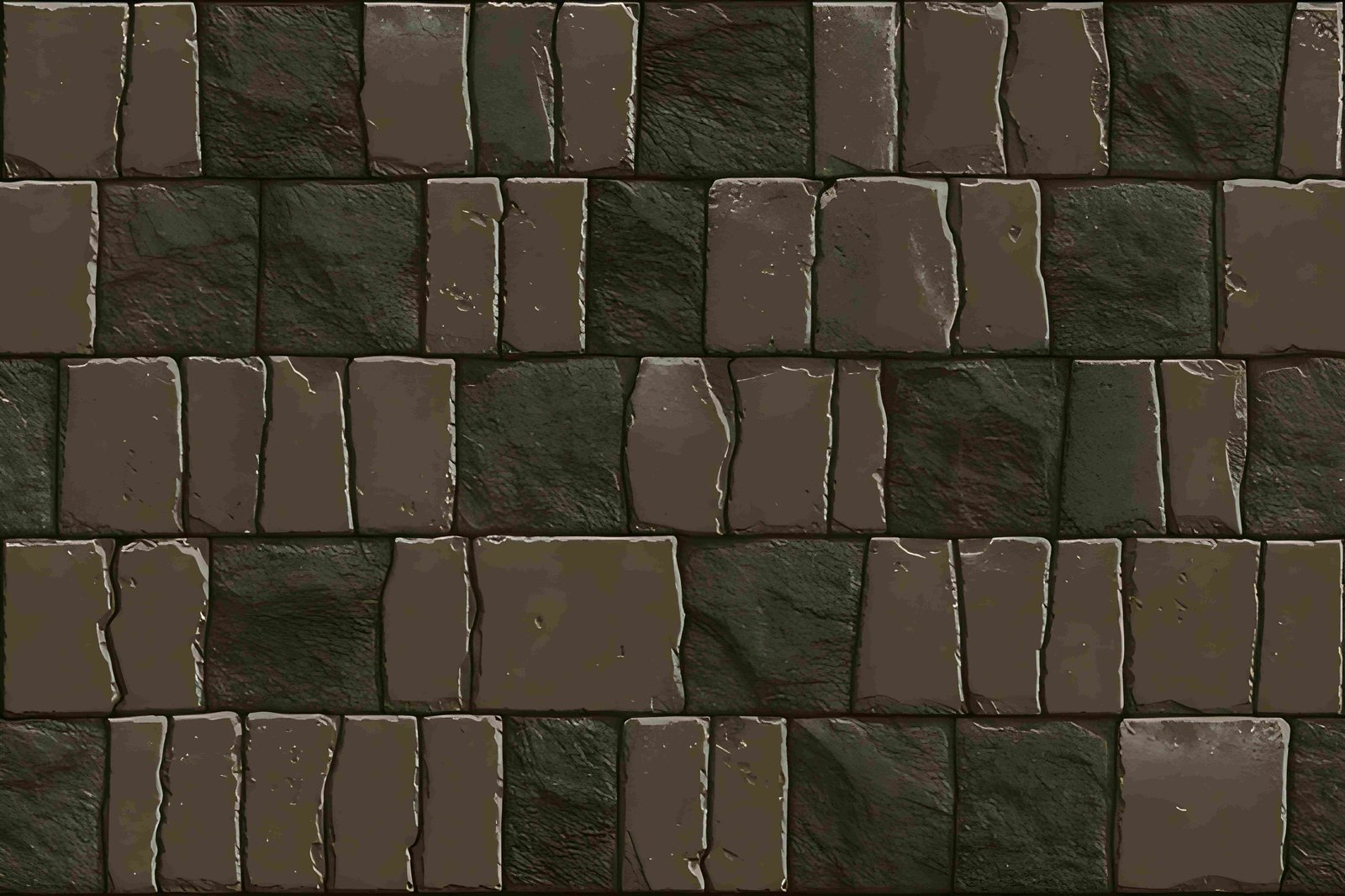 Rough Textured Stacked Stone Wall Tile
