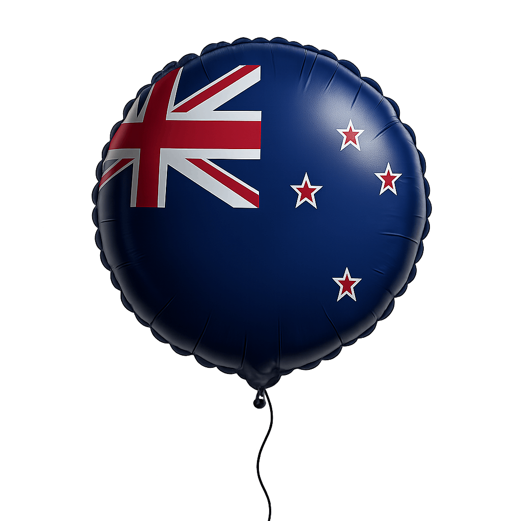 Round Balloon New Zealand Flag transparent background