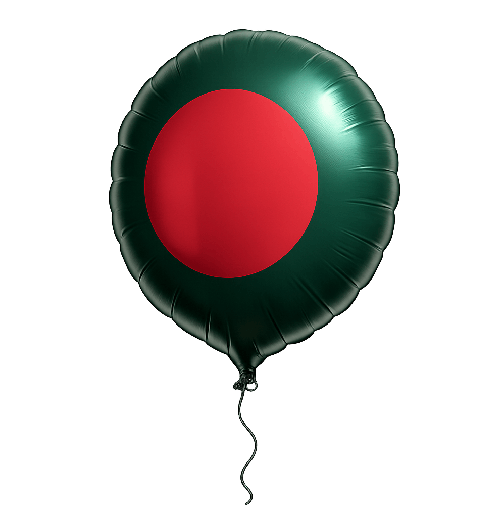 Round Balloon of Bangladesh Flag Transparent Background