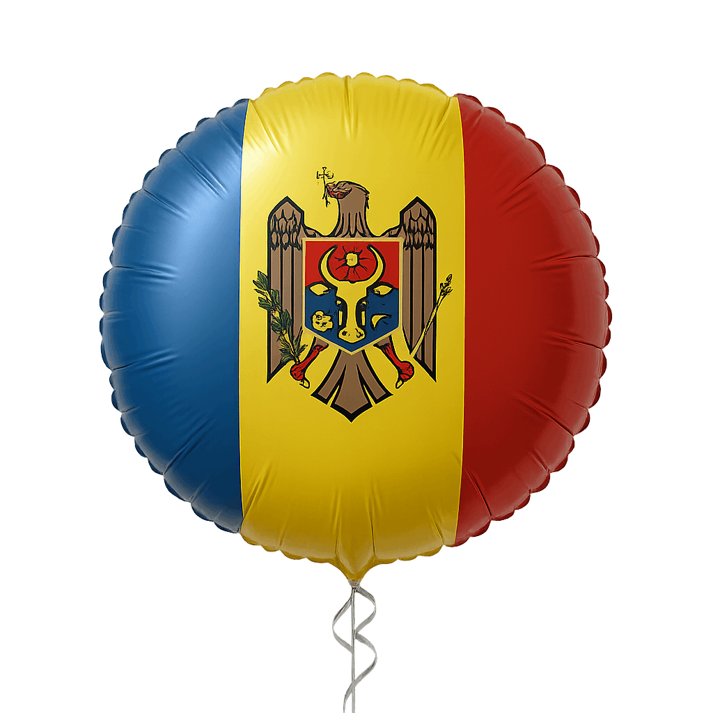 Round Foil Moldova Balloon Transparent Background