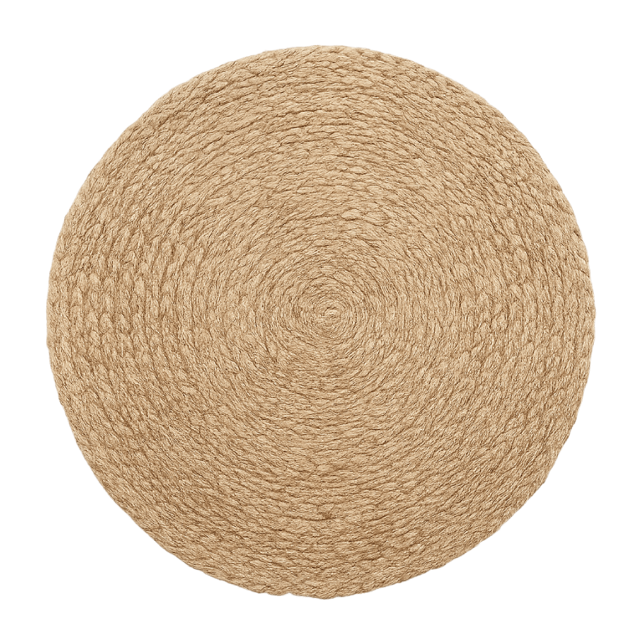 Round Natural Fiber Braided Jute Rug