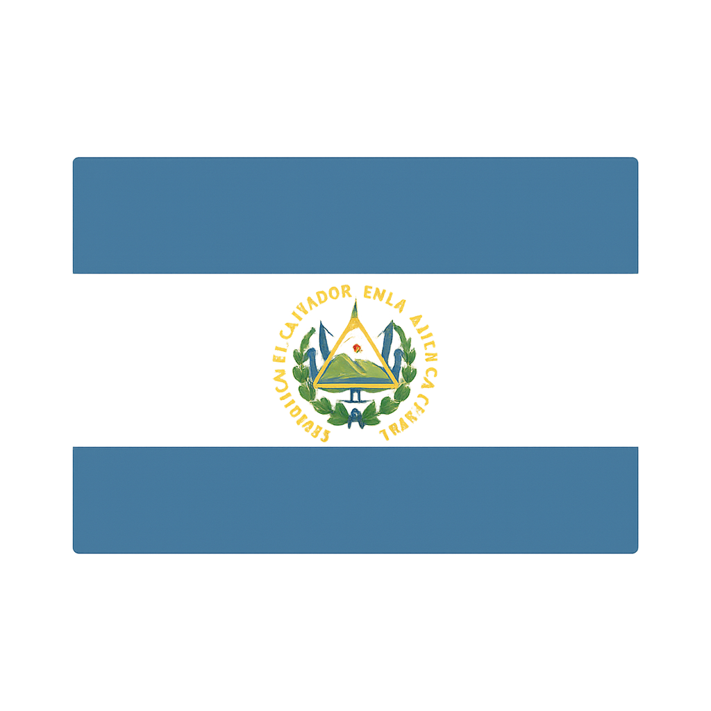 Rounded El Salvador National Flag Transparent Background