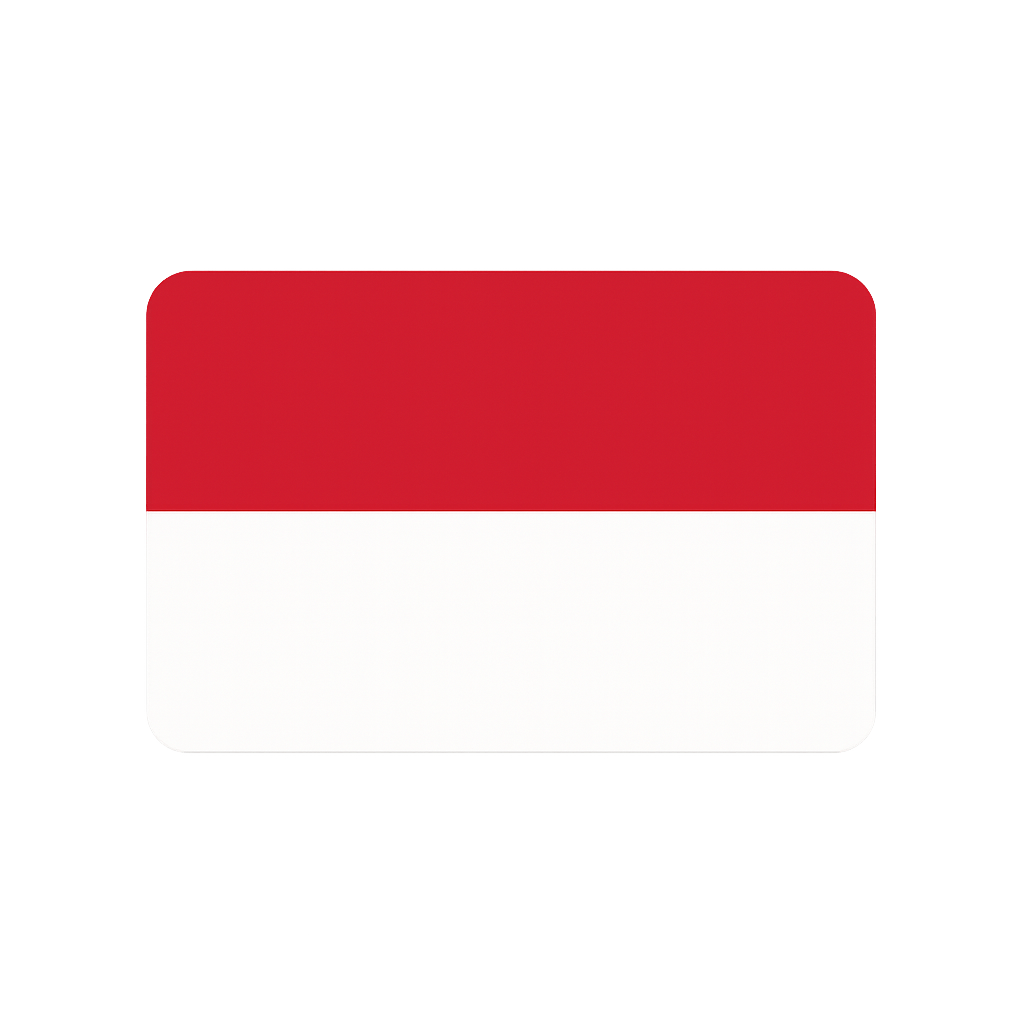 Rounded Indonesia/Monaco Flat Transparent Background