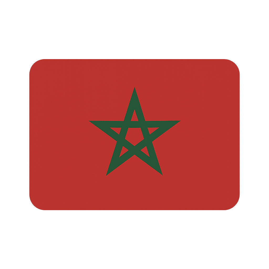 Rounded Morocco Flag Graphic Transparent Background