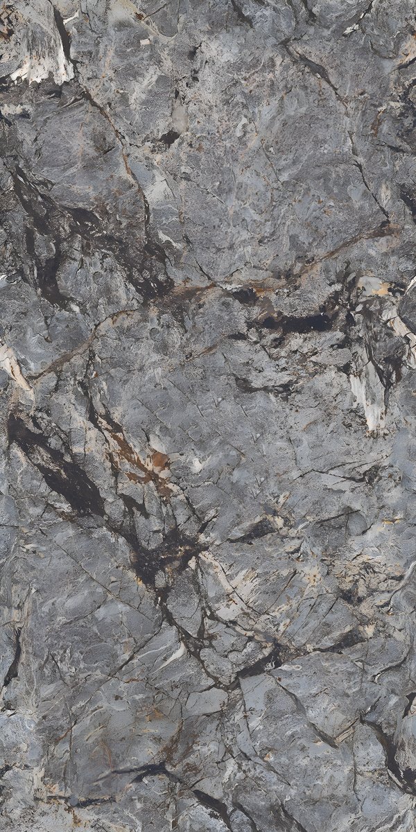 Rugged Dark Grey Marble Rock Texture