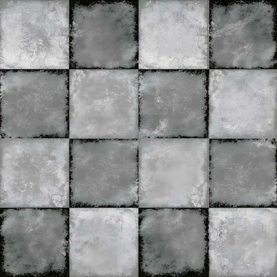 Rustic Gray Checkerboard Tile Pattern