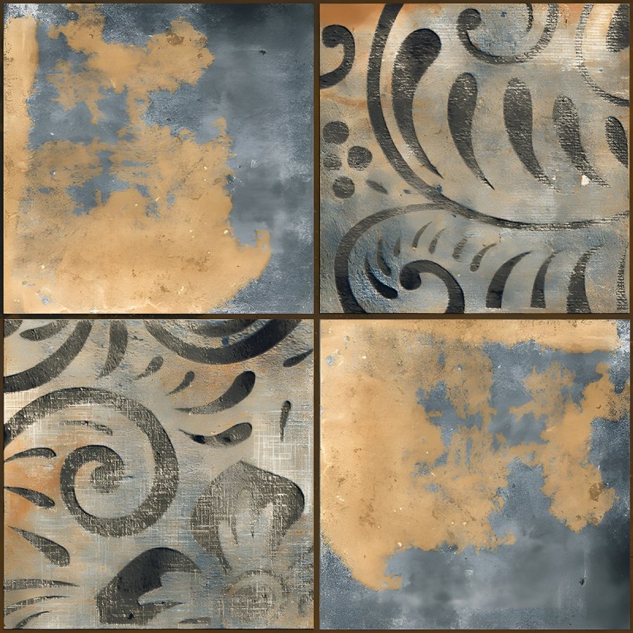 Rustic Grunge Parking Floor Tile Design
