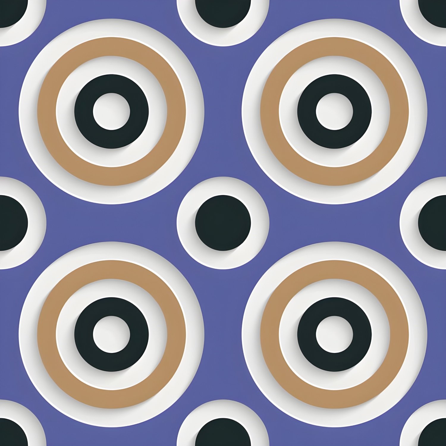 Seamless Abstract Circles Purple Pattern Tile
