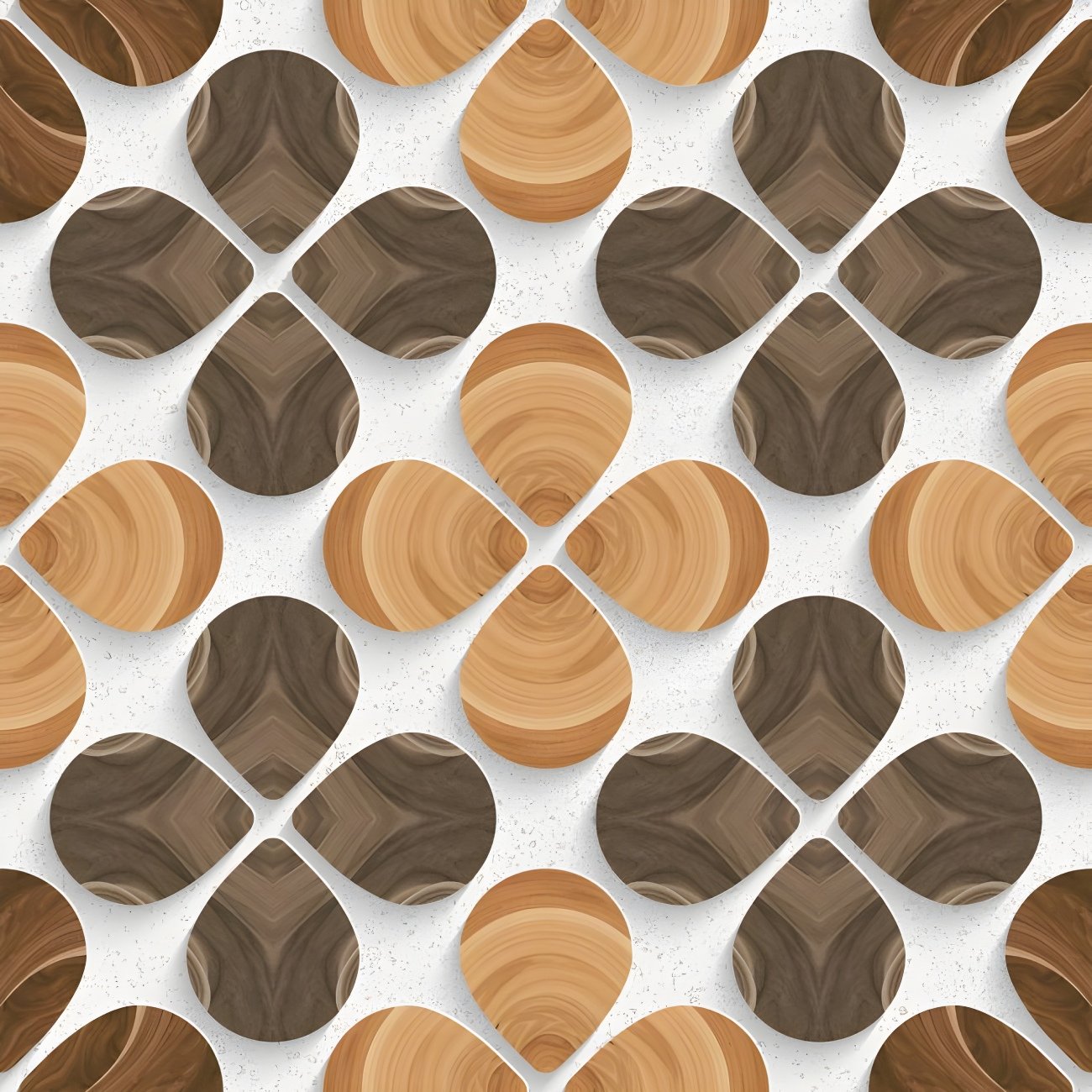 Seamless Wood Look Petal Flower Pattern