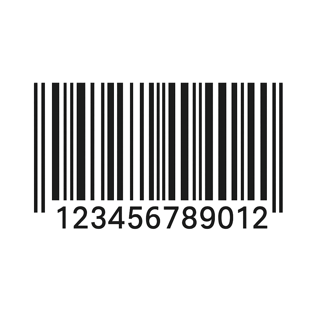 Simple Barcode Icon with Transparent Background