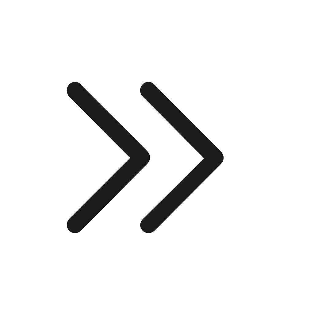 Simple Black Double Right Arrow Chevron